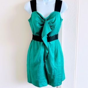 EUC BCBGeneration emerald green and black dress